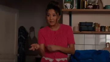 Sara Jin Mi Heart Earrings in Silver worn by Mindy Chen (Ashley Park) as seen in Emily in Paris (S05E09)