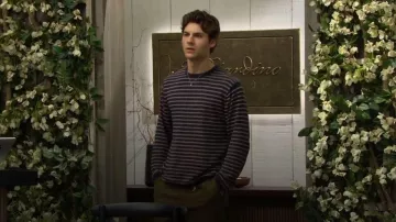 Zara Striped Jacquard Sweater worn by Remy Pryce (Christian Weissman) as seen in The Bold and the Beautiful on December 22, 2025
