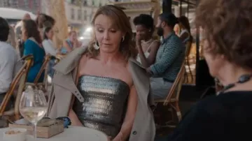 APM Monaco Spring 2025 Palm Earring worn by Sylvie Grateau (Philippine Leroy-Beaulieu) as seen in Emily in Paris (S05E09)