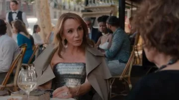 FerriFirenze White Wonders Aria Big White Gold Ring worn by Sylvie Grateau (Philippine Leroy-Beaulieu) as seen in Emily in Paris (S05E09)