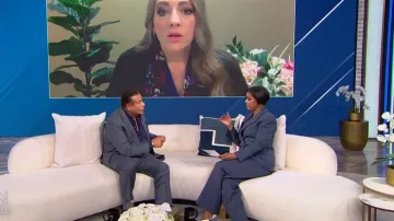 Sandro Striped Trousers worn by Tamron Hall as seen in Tamron Hall Show on January 9, 2026