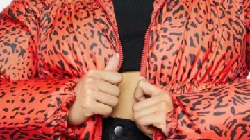Leopard Print Puffer Jacket worn by (Tiffany Mitchell) in The Traitors