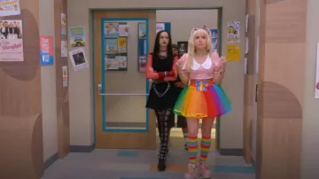 Hot Topic Black Sheer Cage Tights worn by Tulip (Ruby Marino) as seen in Electric Bloom (S01E17)