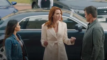 Remain Birger Christensen Belted Faux Leather Cat worn by Monica Stevens (Bridget Regan) as seen in The Rookie (S08E01)