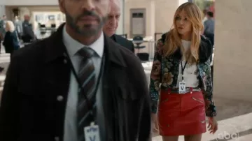 Moschino Jeans Leather Zip Pocket Skirt worn by Morgan Gillory (Kaitlin Olson) as seen in High Potential (S02E09)