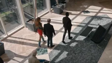 Azalea Wang Eve Denim Knee High Boots worn by Morgan Gillory (Kaitlin Olson) as seen in High Potential (S02E09)