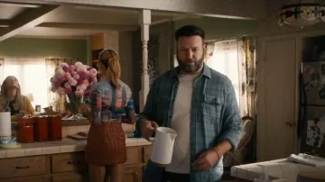 Faherty Men’s Blue Legend Textured Shirt worn by Ludo Radovic (Taran Killam) as seen in High Potential (S02E09)