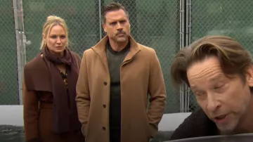 Theory Belvin VP Voedar Coat worn by Nick Newman (Joshua Morrow) as seen in The Young and the Restless on January 9, 2026