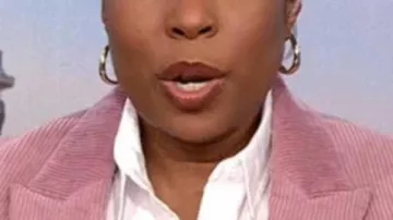 CNN This Morning 2026 Audie Cornish Pink Corduroy Blazer worn by Audie Cornish in CNN This Morning with Audie Cornish -- December 12, 2025