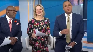 Rixo Floral Crew Neck Midi Dress worn by Dylan Dreyer as seen in Today on January 13, 2026