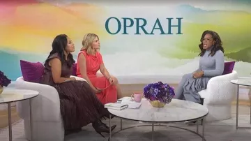 Balmain High-neck Draped Dress worn by Oprah Winfrey as seen in Today with Jenna & Sheinelle  on January 13, 2026