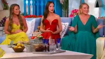 Oscar de la Renta Strapless Chiffon Gown worn by Britani Bateman as seen in The Real Housewives of Salt Lake City (S06E17)