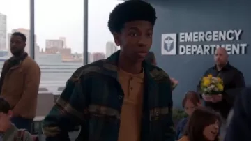 Gap Oversized Heavyweight Plaid Shacket worn by Darren Ritter (Daniel Kyri) as seen in Chicago Fire (S14E08)
