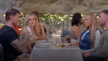 Zara Contrast Halter Top worn by Chloe Ferry as seen in Geordie Shore (S26E01)