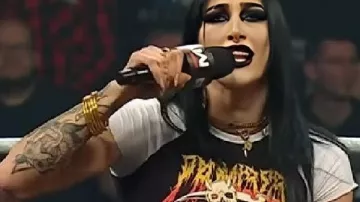 WWE Raw Rhea Ripley Graphic Cropped Tee as seen in WWE Raw