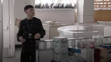 Zara Textured Stripe Sweater worn by Jacob Hill (Chris Perfetti) as seen in Abbott Elementary (S05E10)