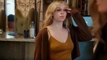 Aire Sirius Gold Rich Amber Tort worn by Audrey Lingle as seen in Vanderpump Rules (S12E06)