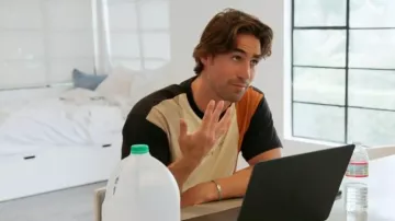 Fashion Nova C'est La Vie Short Sleeve Tee worn by Chris Hahn as seen in Vanderpump Rules (S12E06)