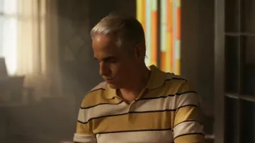 Banana Republic Superfine Cotton Mesh Sweater Polo worn by Caleb Roussard (Yul Vazquez) as seen in Will Trent (S04E02)