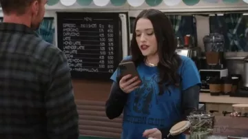 Bandit Horse Western Club Short Sleeve Graphic Tee worn by Riley Parker (Kat Dennings) as seen in Shifting Gears (S02E10)