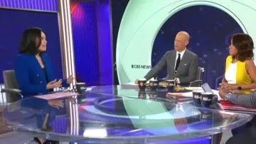 Zara Tailored Double Breasted Blazer worn by Jo Ling Kent as seen in CBS Mornings on January 9, 2026