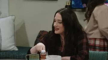 Pendleton Plaid Zoe Blouse worn by Riley Parker (Kat Dennings) as seen in Shifting Gears (S02E10)