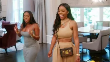 Louis Vuitton Petite Malle Handbag Reverse Monogram Canvas worn by Toya Bush-Harris as seen in Married to Medicine (S12E06)