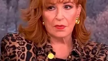 The View Joy Behar Leopard Print Jacket worn by Joy Behar as seen in The View