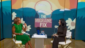 Robe froncée à col faux de Ronny Kobo portée par Tara Narula telle que vue dans Good Morning America le 14 janvier 2026