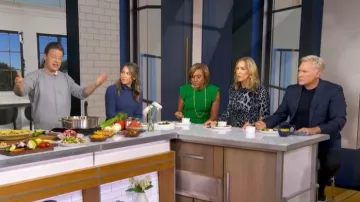 Talbots Cashmere Allover Cable Mockneck Sweater worn by Ginger Zee as seen in Good Morning America on January 14, 2026