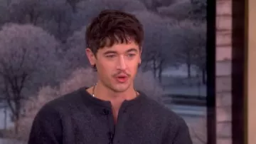 Tony Wack Brushed Crewneck Knitwear worn by Tom Blyth as seen in The View on January 13, 2026