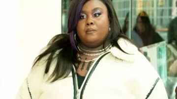 Abbott Elementary S5 Raven Goodwin Sherpa Moto Jacket worn by (Raven Goodwin) in Abbott Elementary