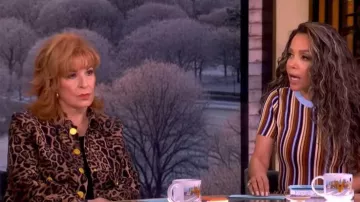 L'Agence Nyx Leopard Print Crop Jacket worn by Joy Behar as seen in The View on  January 14, 2026