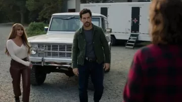 Rogue Territory Men's Ridgeline Supply Jacket Green worn by Cole Ellis (Giacomo Gianniotti) as seen in Wild Cards (S03E02)