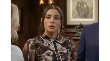 Bold and the Beautiful 2026 Murielle Hilaire Floral Shirtdress worn by (Murielle Hilaire) in The Bold and the Beautiful