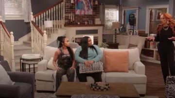 Walmart Two-Tone High-Waisted Wide-Leg Jeans worn by Ashley Carson (Brittany Inge) as seen in The Ms. Pat Show (S05E01)