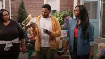 Mango Oversized Denim Shirt worn by Ashley (Brittany Inge) as seen in The Ms. Pat Show (S05E02)