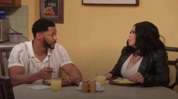 Old Navy Tipped Collar Polo Sweater worn by Brandon James (Vince Swann) as seen in The Ms. Pat Show (S05E04)