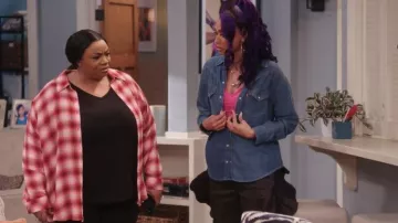 Fashion Nova Rock The Boat Ruffle Joggers worn by Denise (Tami Roman) as seen in The Ms. Pat Show (S05E04)