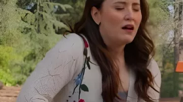 9-1-1 S09 Cecilia Floral Embroidery Cardigan as seen in 9-1-1 (S09E03)