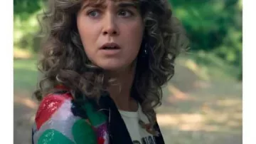 Ponies S01 Haley Lu Richardson Floral Sequin Blazer worn by Twila (Haley Lu Richardson) in PONIES