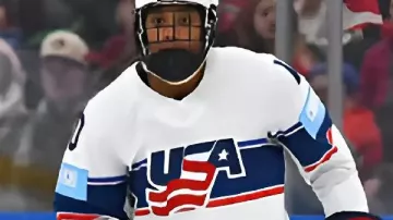 Laila Edwards Team USA Rivalry Series Jersey in Knight Tallies Hat Trick as U.S. Defeats Canada, 6-1, at Rivalry Series, Presented by Discover