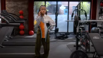 Akira East Hampton Wide Leg Trouser worn by Aaliyah (Khali Spraggins) as seen in The Upshaws (S07E03)