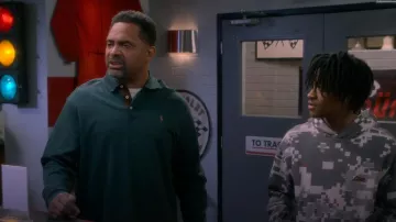 Polo Ralph Lauren Classic Fit soft Cotton Long-sleeve Polo Shirt worn by Bennie Upshaw (Mike Epps) as seen in The Upshaws (S07E05)