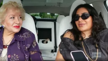 Fashion Nova Dakota Denim Jumpsuit worn by Mercedes Javid as seen in The Valley: Persian Style (S01E02)