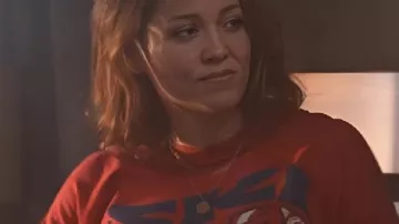 Will Trent S04 Erika Christensen Red Crop Sweater worn by Angie Polaski (Erika Christensen) as seen in Will Trent