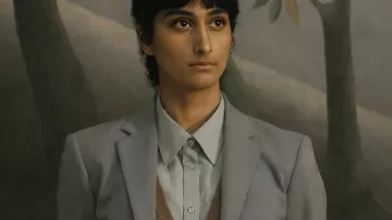 His & Hers S01 Sunita Mani Grey Blazer of Priya (Sunita Mani) as seen in HIS & HERS (S01)