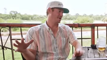 Faherty Short Sleeve Breeze Shirt worn by Austen Kroll as seen in Southern Charm (S11E07)