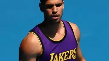 Carlos Alcaraz Australian Open 2026 Lakers Jersey in Carlos Alcaraz trains in LeBron James jersey ahead of Australian Open 2026 opener｜Tennis｜Lakers｜NBA