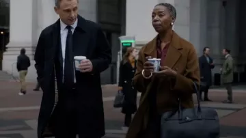 Mango Leather Briefcase Bag worn by Cheif Tynan (Noma Dumezweni) as seen in Law & Order (S25E10)